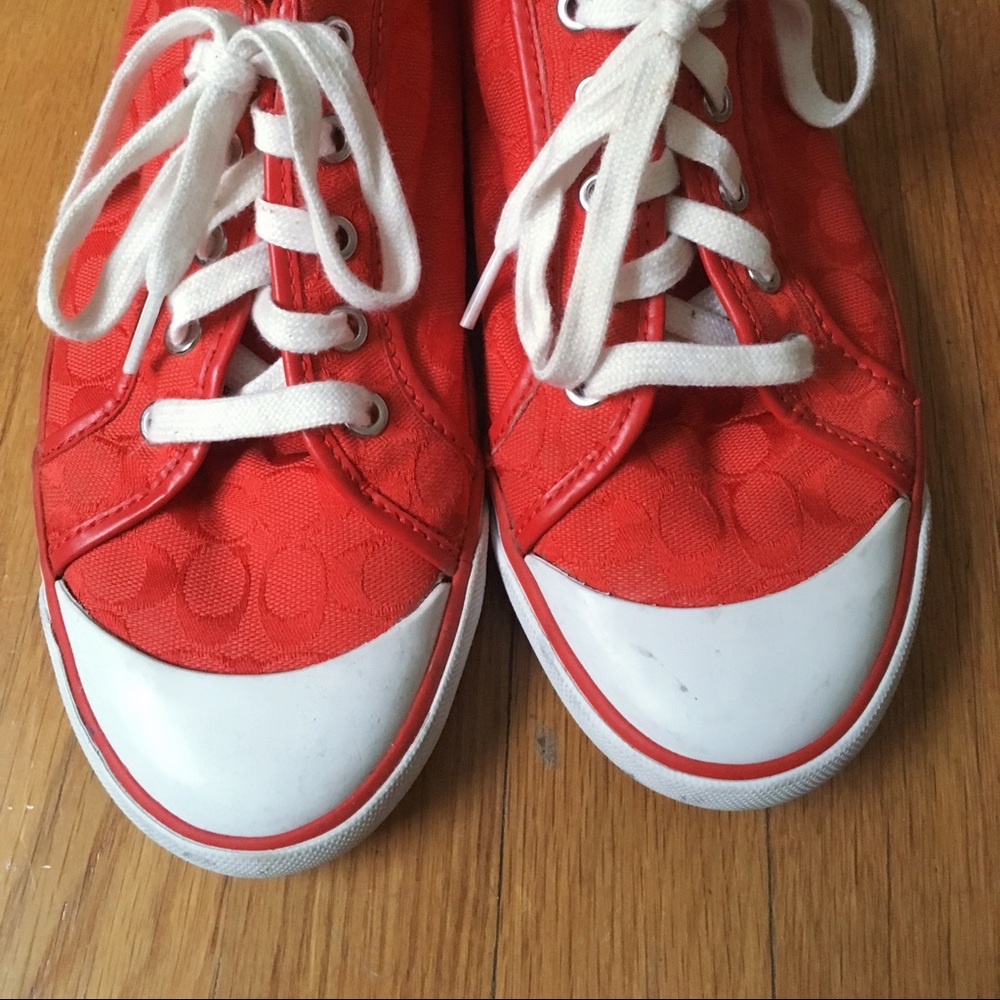 Red Coach Barrett Sneakers - 10